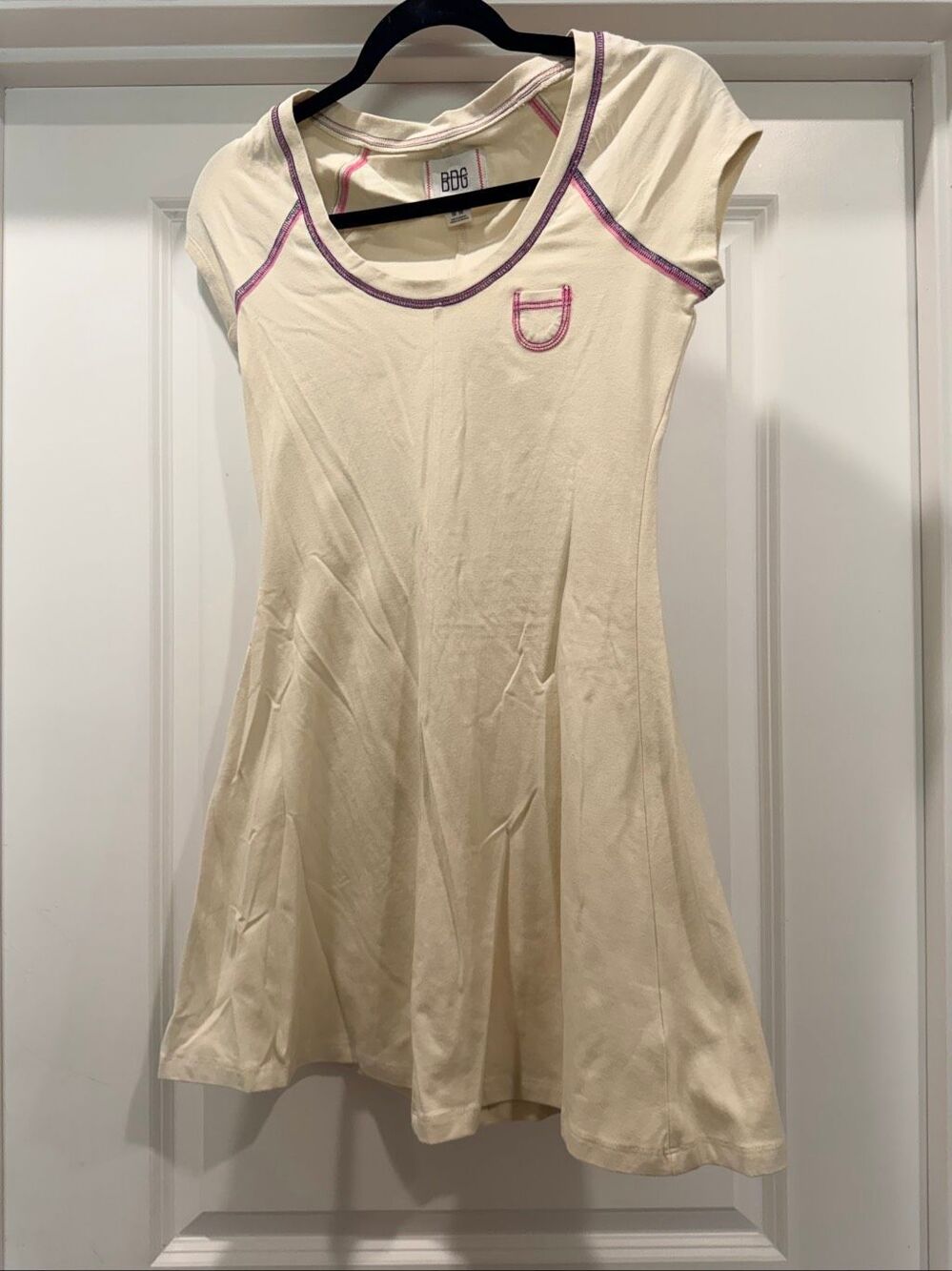 BDG Urban Outfitters Cream Utility Cargo Mini Dress Cotton Size Medium